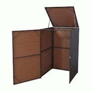 Décoshop26 - Abri de poubelle extérieur conteneur à ordures en rotin poly marron 120 litres 04_0002858 - marron 3000375432694 Décoshop26 - Abri de poubelle extérieur conteneur à ordures en rotin poly marron 120 litres 04_0002858 - marron 3000375432694