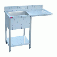 Gasfrit - Evier industriel inox 1 bac 1 égouttoir 1200 x 700 x 850 + 100 mm - inox gf1120