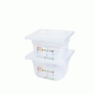 GILAC Bac gastronorme GN1/4 HACCP + couvercle - 100 mm - 2,6 L X2 - Transparent G176150 - transparent 3573678701373 GILAC Bac gastronorme GN1/4 HACCP + couvercle - 100 mm - 2,6 L X2 - Transparent G176150 - transparent 3573678701373