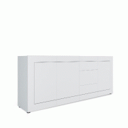 Itamoby Buffet Elios Panneaux Écologiques L.200 P.40 H.83,5 cm 3 Portes 3 Tiroirs Made in Italy FSC - blanc VEMA3A3CELIOS-BL