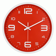 IvoQ Horloge mural 3D moderne - 30 cm - Rouge - 8721335300550_0