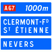 Panneau directionnel D41c - Bifurcation autoroutière - Innov - WP Signalisation Panneau directionnel D41c - Bifurcation autoroutière - Innov - WP Signalisation