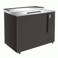 Refroidisseur à bouteilles noir avec couvercle coulissant - 279 litres