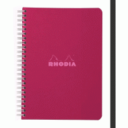 RHODIA Lot de 10 Carnet prune A5, 120p./60 feuilles 80 g/m² reliure intégrale, ligné - 3037921181249