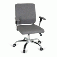 Siège de bureau / chaise pivotante CHARLES I Tissu gris foncé hjh OFFICE - gris polyester 719902