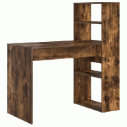VidaXL Bureau Chêne fumé 113 x 54 x 120 cm Bois d'ingénierie Modèle Vega Executive Nordique - 869278