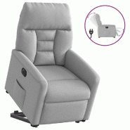 VidaXL Fauteuil inclinable électrique gris nuage tissu Modèle Zervionel - 3303061