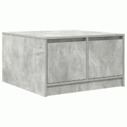 VidaXL Table basse avec tiroirs gris béton 70,5x70x40 cm Modèle Harmonie Moderne - 3328411