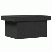 VidaXL Table basse noir 100x55x40 cm bois d'ingénierie Modèle Floriane - 840871