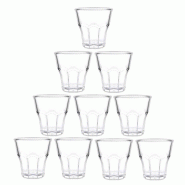 Waf shot 4 cl, set de 10 verres transparents en SAN, produit professionnel - 8005778020825