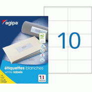 1000 étiquettes blanches multi-usage, format 105 x 57 mm (100 feuilles A4 / cdt) - 3270241190137