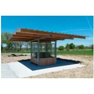 Abri râtelier couvert - ABRCO1 - Bois Douglas et acier galvanisé - Fabrication française_0