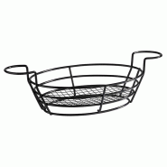 APS Panier de service -BURGER + FRIES-39,5 x 20 cm, H : 11 cm - argenté métal 40604