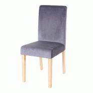 Décoshop26 - Chaise de salle à manger cuisine en velours gris pieds en bois clair design moderne 04_0002310 - gris 3000274032698 Décoshop26 - Chaise de salle à manger cuisine en velours gris pieds en bois clair design moderne 04_0002310 - gris 3000274032698