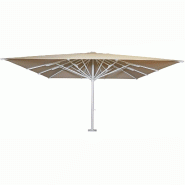 Décoshop26 - Parasol de luxe XXL 5x5m (Ø7,2m) fixation aux fondations en béton polyester/aluminium 75kg beige 04_0003353 - beige aluminium 30003249