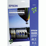 EPSON Papier photo Premium Semi-Gloss A4, 251 g/m², pour imprimantes jet d'encre - blanc C13S041332