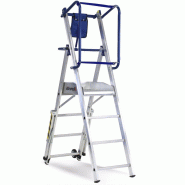 Escabeau garde-corps léger en aluminium - 3, 4, 5 et 7 marches - Poids max 150kg Escabeau garde-corps léger en aluminium - 3, 4, 5 et 7 marches - Poids max 150kg