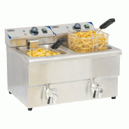Friteuse électrique  2 x 8 litres avec vanne de vidange Casselin