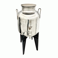 Fût inox 5L assembalge soudé avec socle 4 pieds - gris inox ALV0784