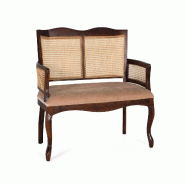 GINER Y COLOMER SL Canapé 2 places Sena en bois d'acacia 88 cm x 120 cm x 60 cm - marron 2159