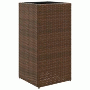 Helloshop26 - Jardinière bac lit surélevé plantes fleurs terrasse jardin 40 x 40 x 80 cm résine tressée marron 02_0037587 - 3000217818105 Helloshop26 - Jardinière bac lit surélevé plantes fleurs terrasse jardin 40 x 40 x 80 cm résine tressée marron 02_0037587 - 3000217818105