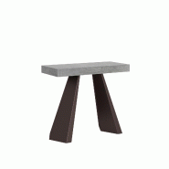 Itamoby Console Extensible 90X40/196 Cm Diamante Small Premium Cement Structure Ours - gris VE090CODIMSMA-CM-FO-OR