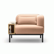 Fauteuil Rhune avec tablette en bois et soutien du dos Fauteuil Rhune avec tablette en bois et soutien du dos