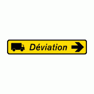 Panneau KD43 - Présignalisation courante de déviation vers la droite