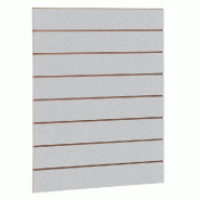 Panneau rainuré R15 L90xP120cm épaisseur 18mm - gris alu