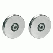 Roue à rainure ronde de 120 mm avec rainure de 8 mm pour câble - Lot de 2 Roue à rainure ronde de 120 mm avec rainure de 8 mm pour câble - Lot de 2