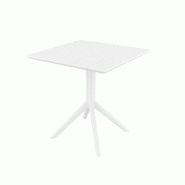 SIESTA EXCLUSIVE Table d'Extérieur Paris 80 Blanche - blanc plastique polypropylène SP-SI-298WH