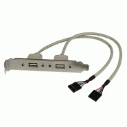 StarTech Adaptateur de plaque femelle 2 ports USB A - Cble