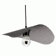 Suspension, design métal noir METROPOLIGHT voile 1 lumière(s) d.35 cm Suspension, design métal noir METROPOLIGHT voile 1 lumière(s) d.35 cm