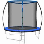 TecTake GmbH tectake Trampoline JUMPY avec filet de sécurité noir/bleu - 405617 - noir acier 405617 TecTake GmbH tectake Trampoline JUMPY avec filet de sécurité noir/bleu - 405617 - noir acier 405617