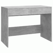 VidaXL Bureau gris béton 101x50x76,5 cm bois d'ingénierie Modèle Lofty Premium - gris 809561
