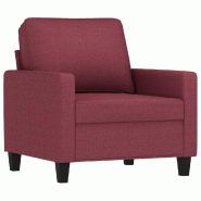VidaXL Fauteuil Rouge bordeaux 60 cm Tissu Modèle Yervelionne - Matériau naturel 359153