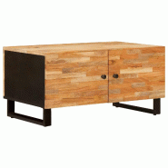 VidaXL Table basse Marron 80 x 50 x 40 cm Bois de mangue massif Modèle Sirius Confort Plus - 4018301