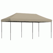 VidaXL Tente de réception pliable escamotable taupe 580x292x315 cm Modèle AbriPower 298 - marron 4004938