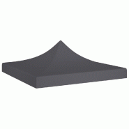 VidaXL Toit de tente de réception 2x2 m Anthracite 270 g/m²  Modèle Atlas Office Pro Advance - noir polyester 315338