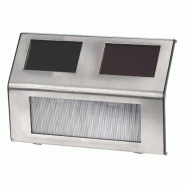 WellHome - Lot de 4 lampes solaires en acier inoxydable avec 2 LED - argenté acier WH14667