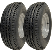 5.00x10 Pneu et roue de remorque 4 goujons 100mm PCD 72N Capacité de charge 355kg (Lot de 2) 5.00x10 Pneu et roue de remorque 4 goujons 100mm PCD 72N Capacité de charge 355kg (Lot de 2)