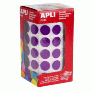 Apli 2832 gommettes rondes, diam. 15 mm, en rouleau, coloris lilas - 8410782114857
