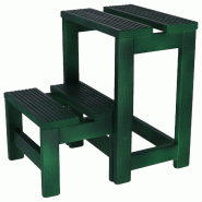 Aranaz MUEBLEAR - Escabeau-tabouret 2 marches vert 32 x 23 x 40cm - vert 11326