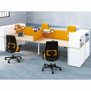 Bureau bench 4 personnes Allio - plateau mélaminé antichocs 25 mm - piètement acier - dimensions 120/140/160/180 x P160 cm Bureau bench 4 personnes Allio - plateau mélaminé antichocs 25 mm - piètement acier - dimensions 120/140/160/180 x P160 cm