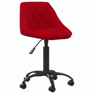 Chaise de salle à manger Rouge bordeaux Velours Modèle Grandezza Élite - 335366