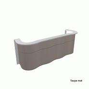 Comptoir d'accueil 3 postes Wave - MDD - Taupe mat, 356_0