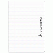 CONQUERANT Lot de 10 Cahier Réversible Classique PP piqué A4, 96p./48 feuilles 90g/m², ligné, incolore - 3020120282091