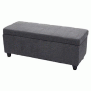 Décoshop26 - Banquette de rangement banc 45x114x45 cm en tissu gris foncé 04_0006454 - gris 3000261772989 Décoshop26 - Banquette de rangement banc 45x114x45 cm en tissu gris foncé 04_0006454 - gris 3000261772989