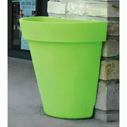 Demi pot rond DÉCO - Polyéthylène - Fixation murale - 21 coloris - Fabrication française_0