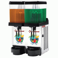 Diamond - Distributeur de boissons réfrigérées, 2x 12 Lt. - réf. DD12/2B-R2 - gris inox AKS-DD12/2B-R2